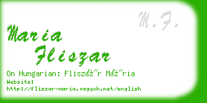 maria fliszar business card